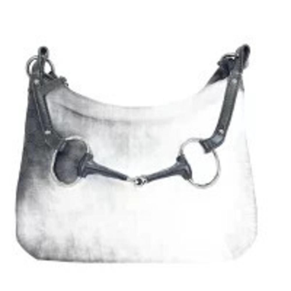 Gucci GG Canvas Horsebit Shoulder Bag Black